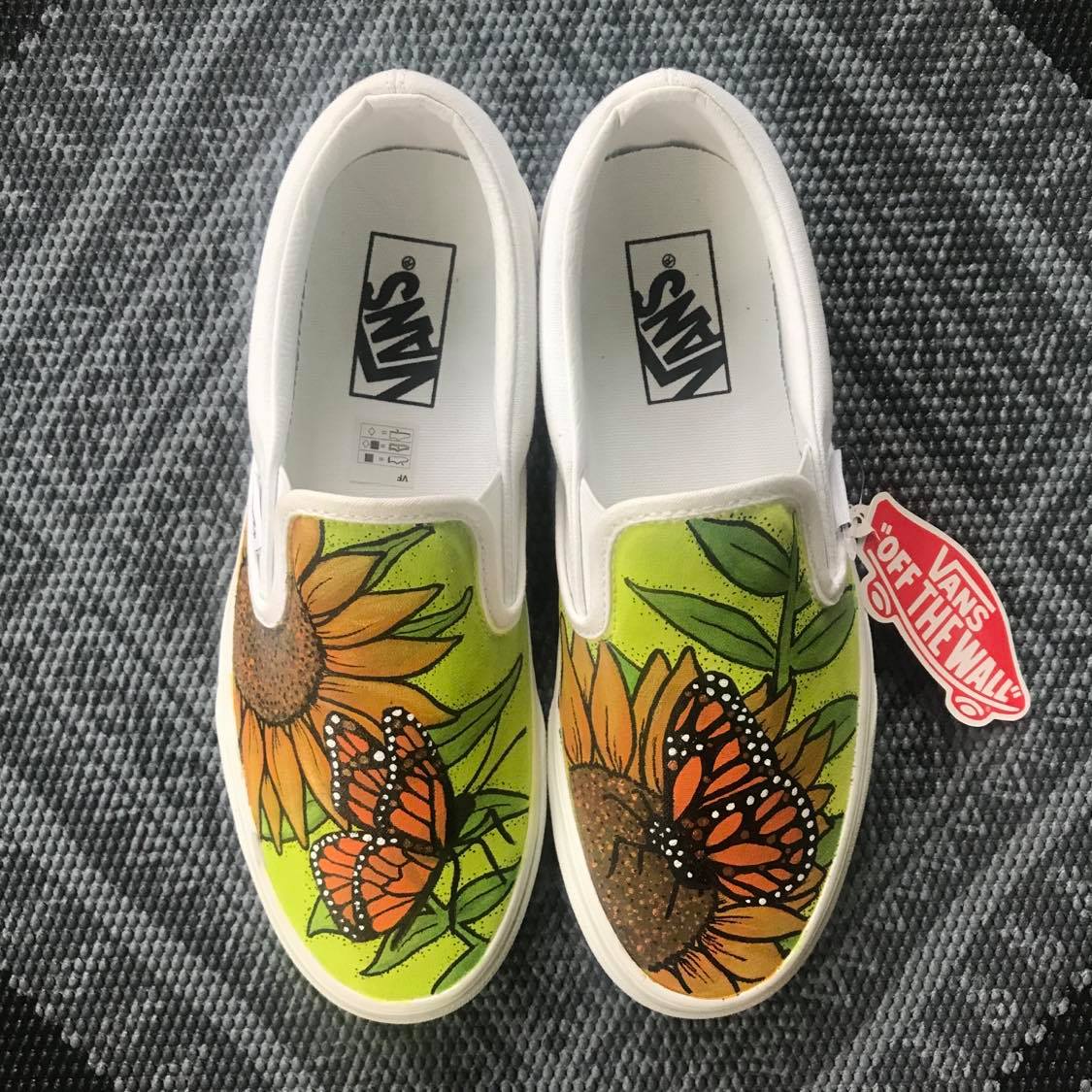 sunflower painted vans